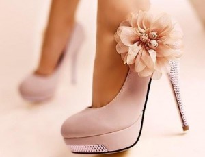 chaussures de mariage rose